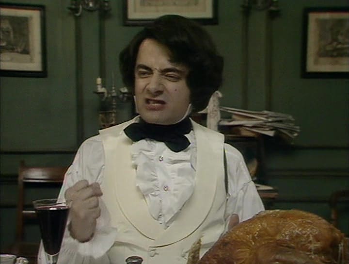 Blackadder in Blackadder's Christmas Carol
